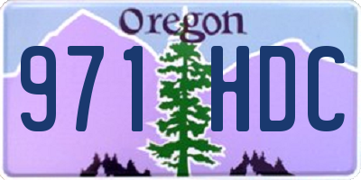 OR license plate 971HDC