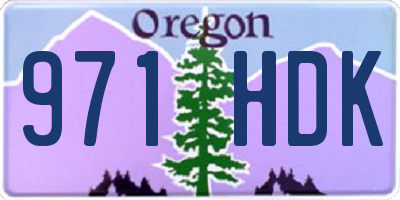 OR license plate 971HDK
