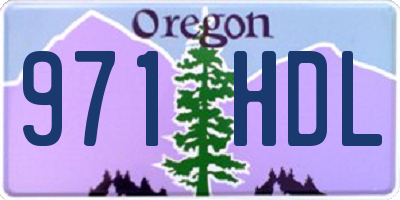 OR license plate 971HDL
