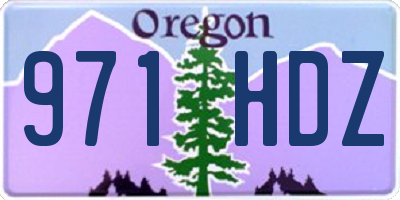 OR license plate 971HDZ