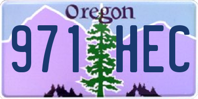 OR license plate 971HEC