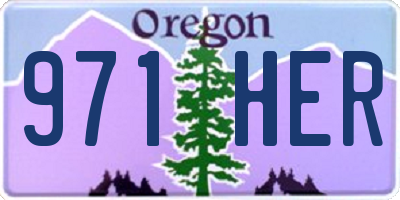 OR license plate 971HER
