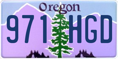 OR license plate 971HGD