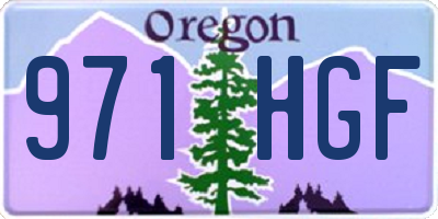 OR license plate 971HGF