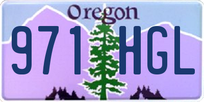 OR license plate 971HGL