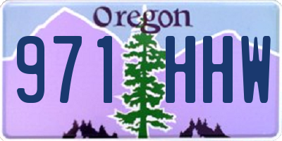 OR license plate 971HHW