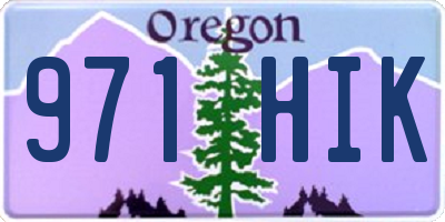 OR license plate 971HIK