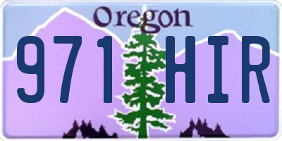 OR license plate 971HIR