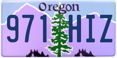 OR license plate 971HIZ