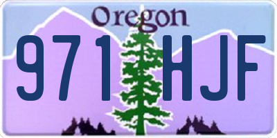 OR license plate 971HJF