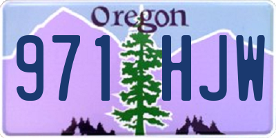 OR license plate 971HJW