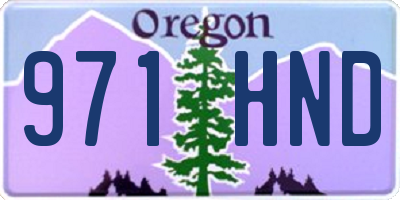 OR license plate 971HND