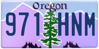 OR license plate 971HNM