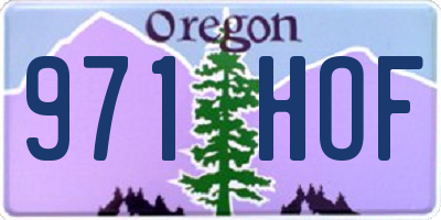 OR license plate 971HOF