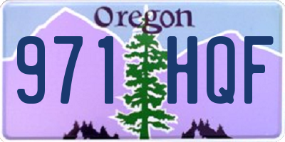 OR license plate 971HQF