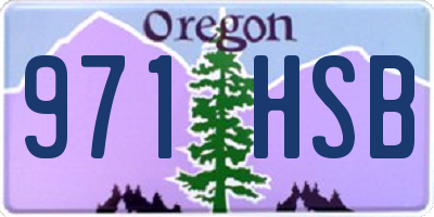 OR license plate 971HSB