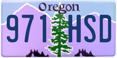 OR license plate 971HSD