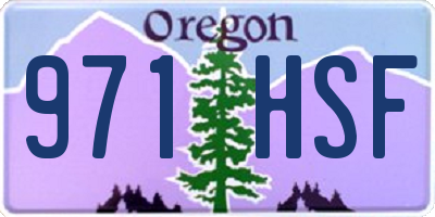OR license plate 971HSF