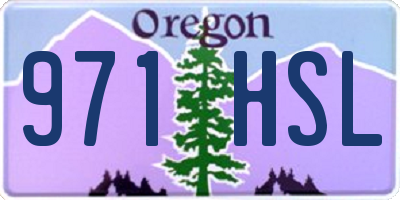OR license plate 971HSL