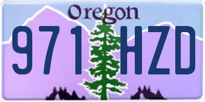 OR license plate 971HZD