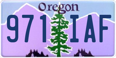 OR license plate 971IAF