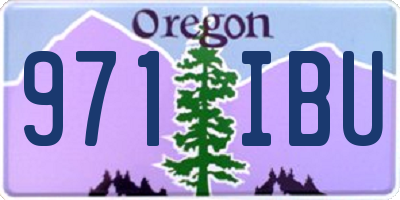 OR license plate 971IBU