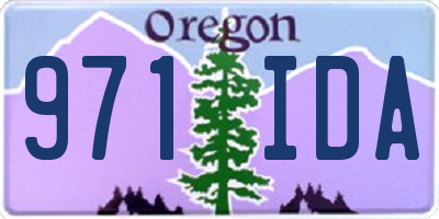 OR license plate 971IDA