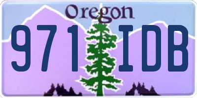 OR license plate 971IDB