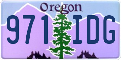 OR license plate 971IDG