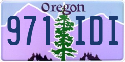 OR license plate 971IDI
