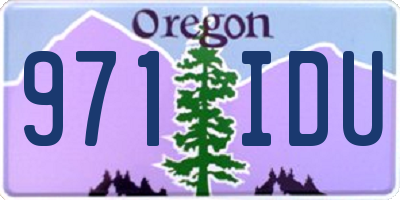 OR license plate 971IDU