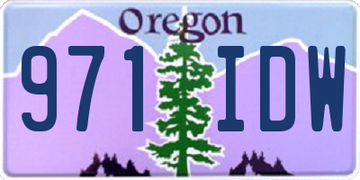 OR license plate 971IDW