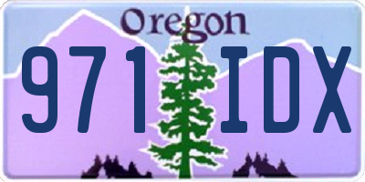 OR license plate 971IDX