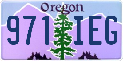OR license plate 971IEG