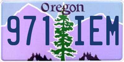 OR license plate 971IEM