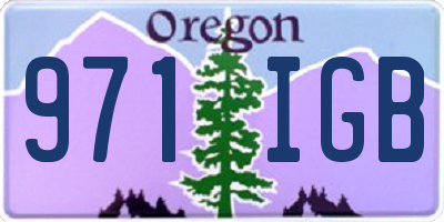 OR license plate 971IGB