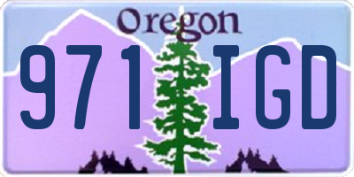OR license plate 971IGD