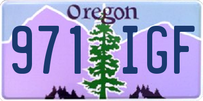 OR license plate 971IGF
