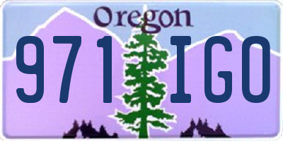 OR license plate 971IGO