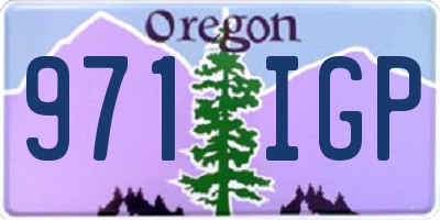 OR license plate 971IGP