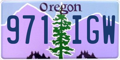 OR license plate 971IGW