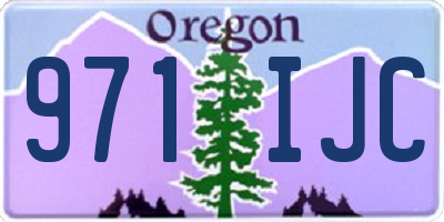 OR license plate 971IJC