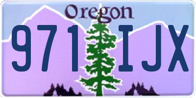 OR license plate 971IJX