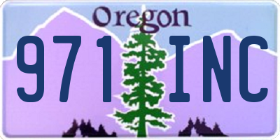 OR license plate 971INC
