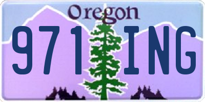 OR license plate 971ING
