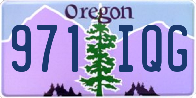 OR license plate 971IQG