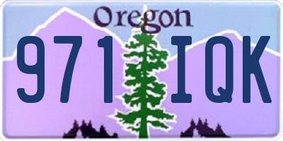 OR license plate 971IQK