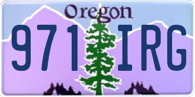 OR license plate 971IRG