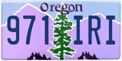 OR license plate 971IRI