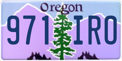 OR license plate 971IRO